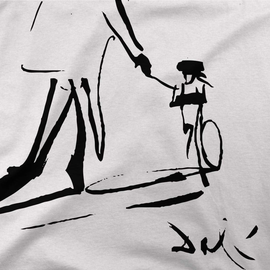 Salvador Dali Sketch, Childhood With Father Riding a Bike 1971 T-Shirt