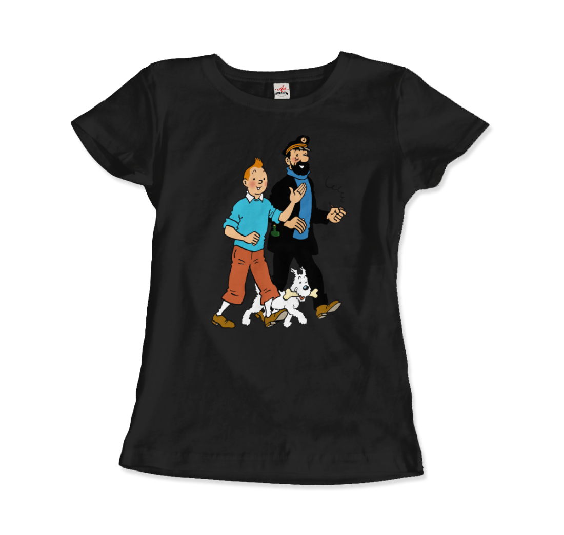 Tintin, Snowy and Captain Haddock Artwork T-Shirt