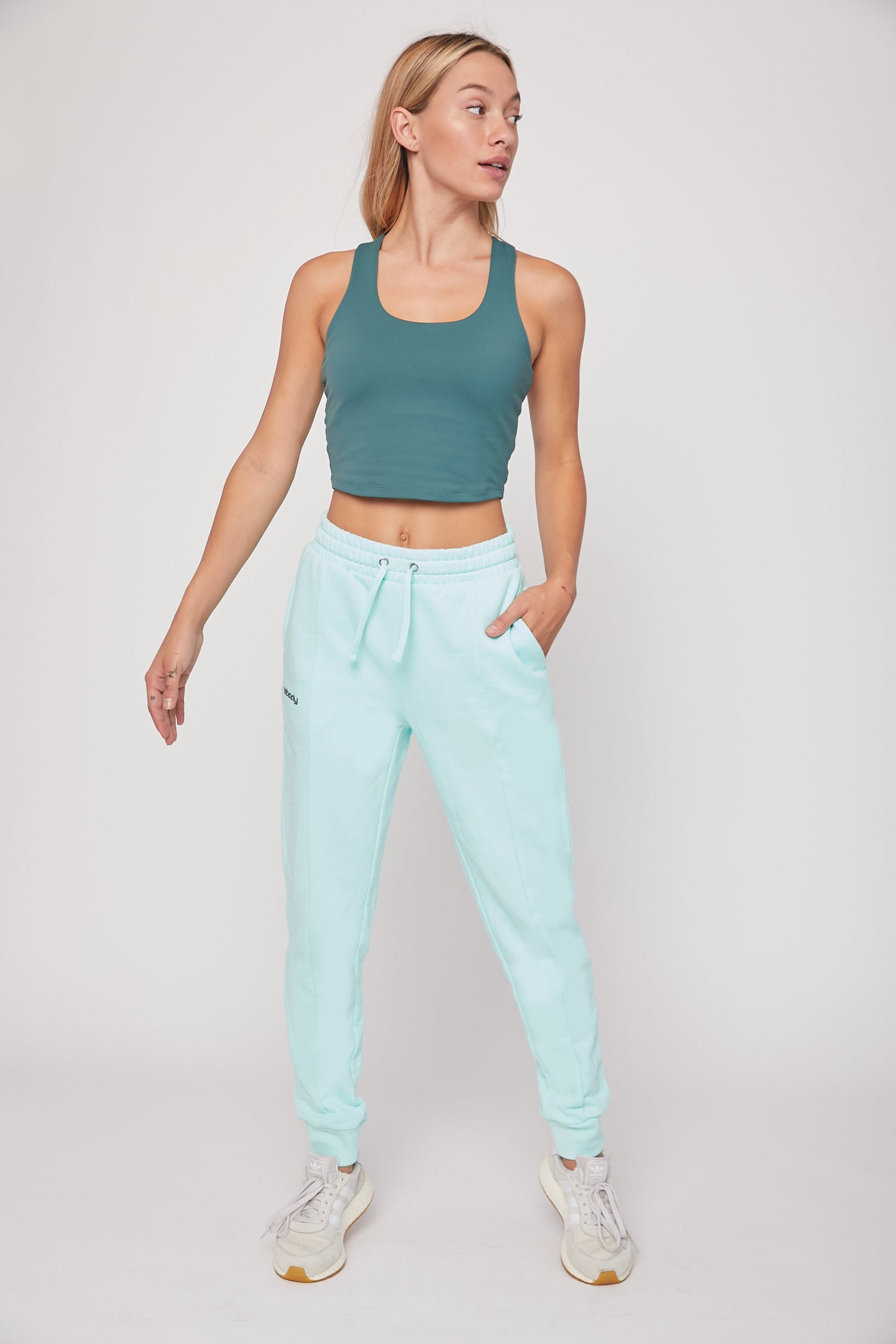 Rebody French Terry Crop Hoody - Smooth Mint *Sustainable