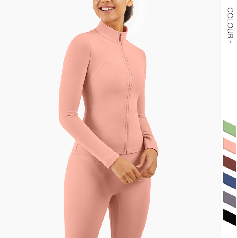 Workout Gym Outfit Nude Active Wear Fitness Clothing Women Long Sleeve Top With Zipper Jacket Suits 2 Piece Yoga Sets for Sport