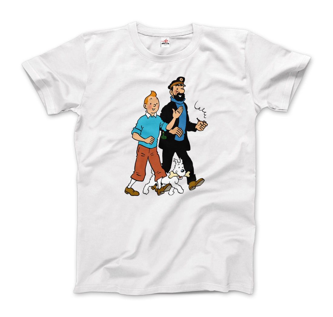 Tintin, Snowy and Captain Haddock Artwork T-Shirt