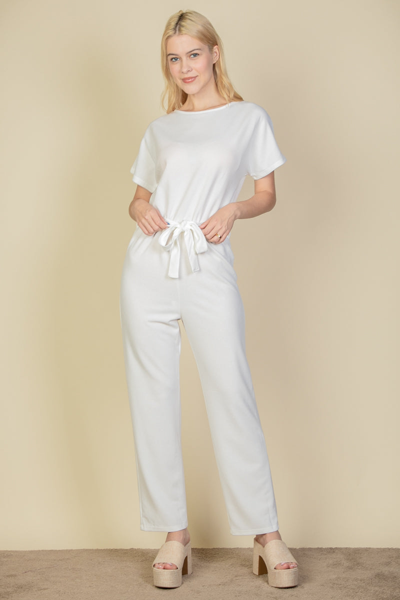 Tie Waist Relaxed Jumpsuit (CAPELLA)