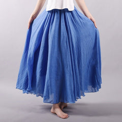 K&F Women's Cotton And Linen Long SkirtsK&F