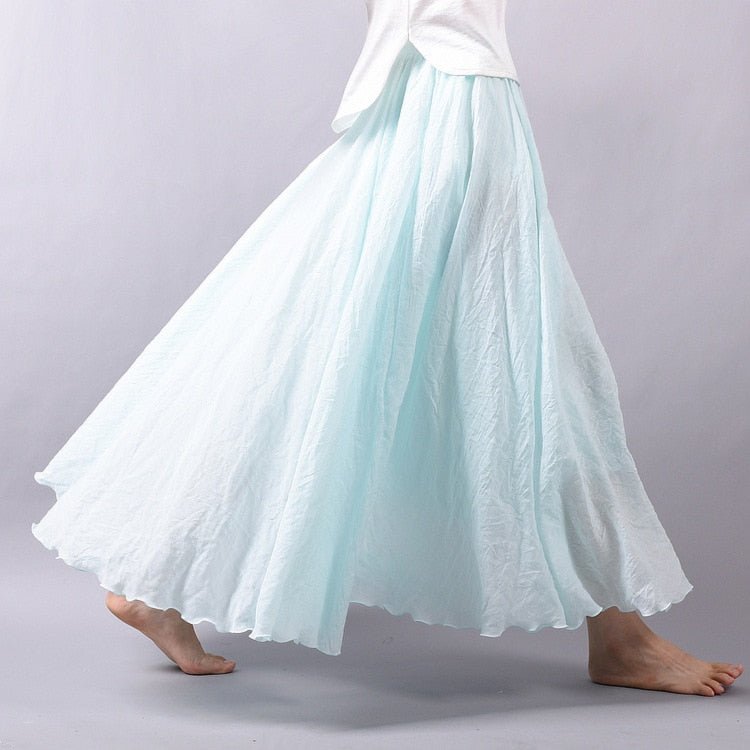 K&F Women's Cotton And Linen Long SkirtsK&F